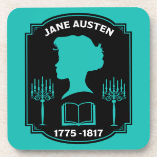 Jane Austen English Novelist Beverage Coaster