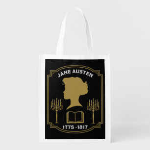 Jane Austen English Novelist Grocery Bag