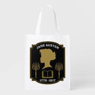 Jane Austen English Novelist Grocery Bag