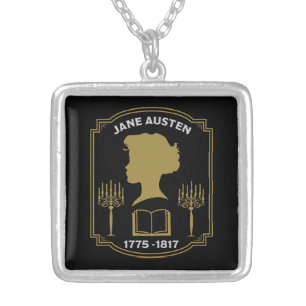 Jane Austen English Novelist Silver Plated Necklace
