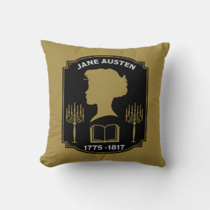Jane Austen English Novelist Throw Pillow