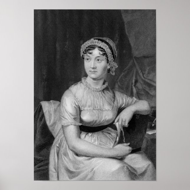 Jane Austen Engraved Portrait Poster (Front)