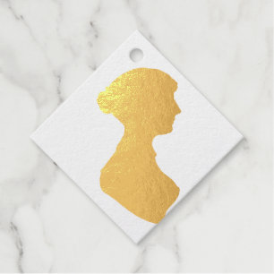 Jane Austen Foil Favor Tags