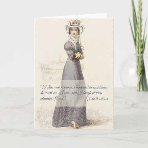 Jane Austen Follies Quote Card