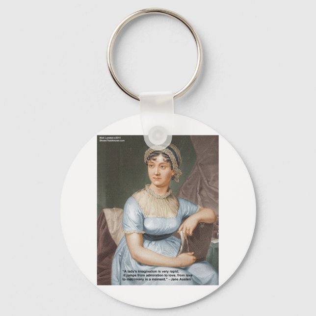 Jane Austen Friendship/Love/Balm Love Quote Gifts Keychain (Front)