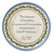 Jane Austen Friendship Plate (Front)