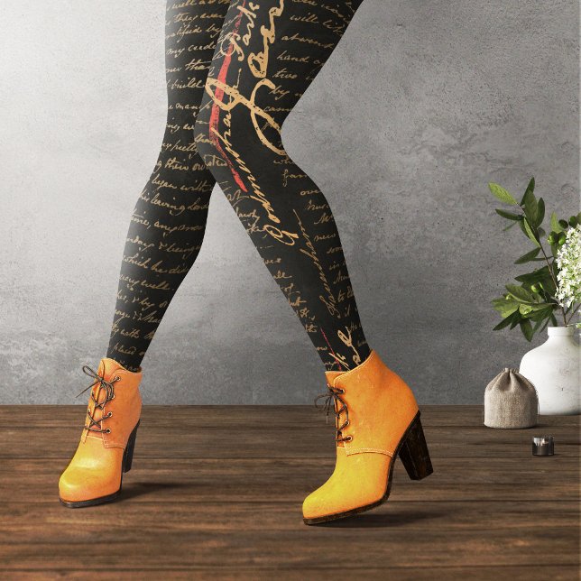 Jane Austen Handwriting Leggings (Creator Uploaded)