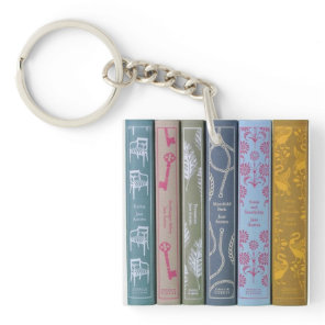 Jane Austen & her novels keychain