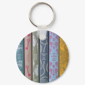 Jane Austen & her novels keychain