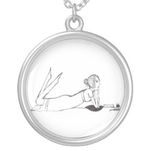 Jane Austen inking Pride and prejudice Silver Plated Necklace