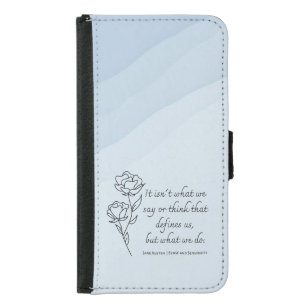 Jane Austen Inspirational Quote Wallet Phone case