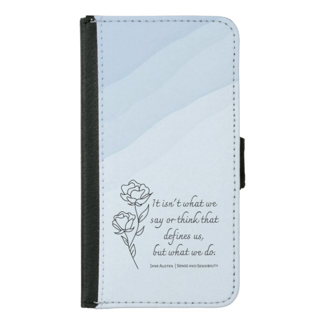 Jane Austen Inspirational Quote Wallet Phone case (Front)