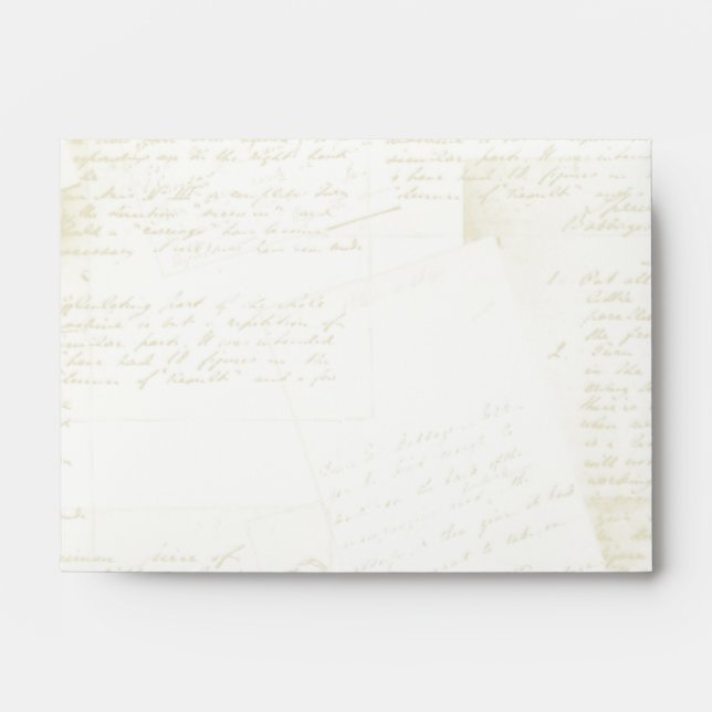 Jane Austen Inspired Antique Script Evelopes #2 Envelope (Front)