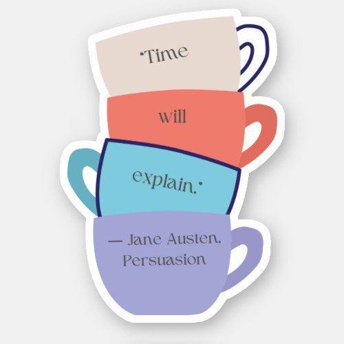 Jane Austen Inspired Sticker
