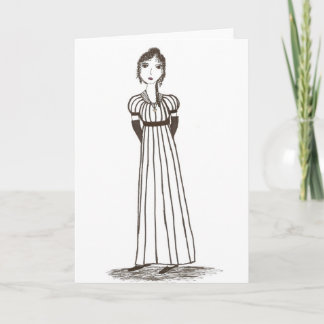 Jane Austen Inspired striped Dress Card