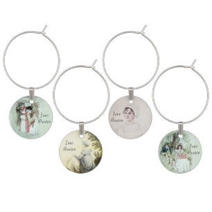 Jane Austen Inspired Wine Charms