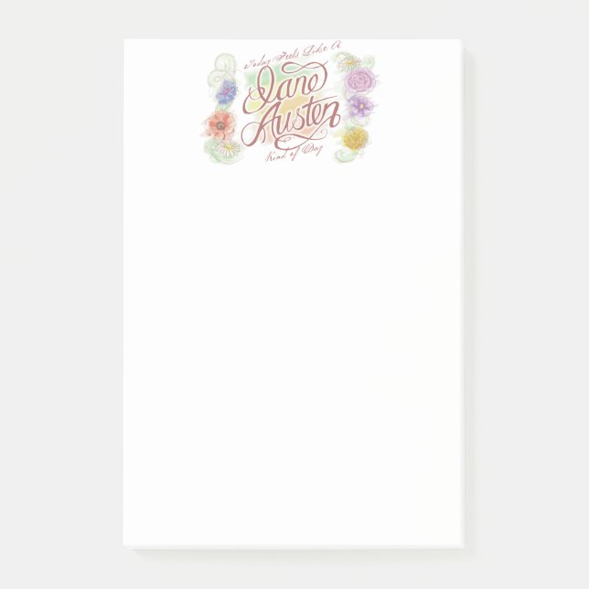 Jane Austen Kind of Day Notes (Front)