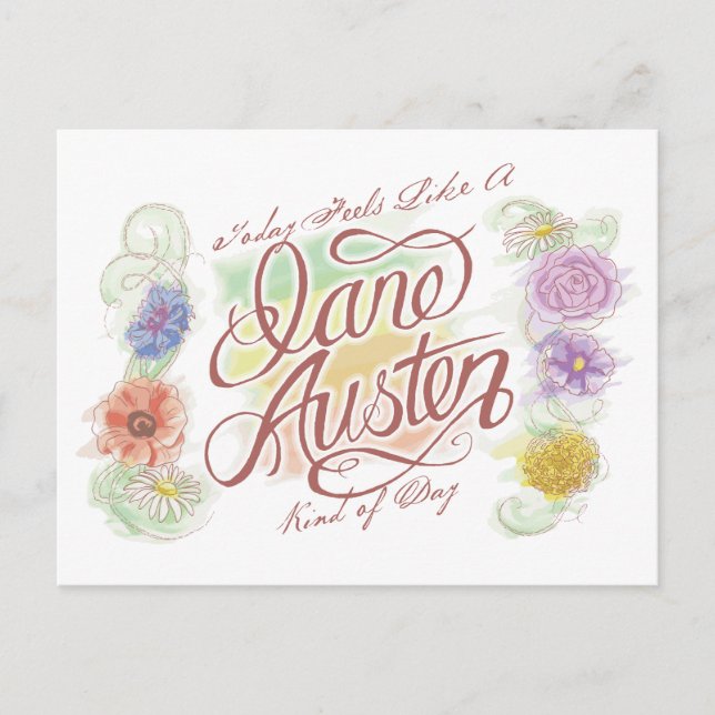Jane Austen Kind of Day Postcard (Front)