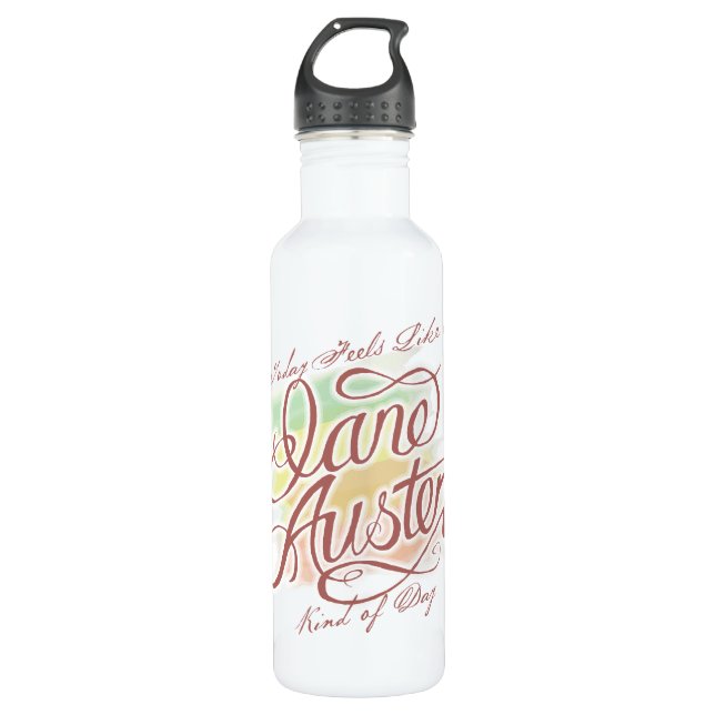 Jane Austen Kind of Day Stainless Steel Water Bottle (Front)