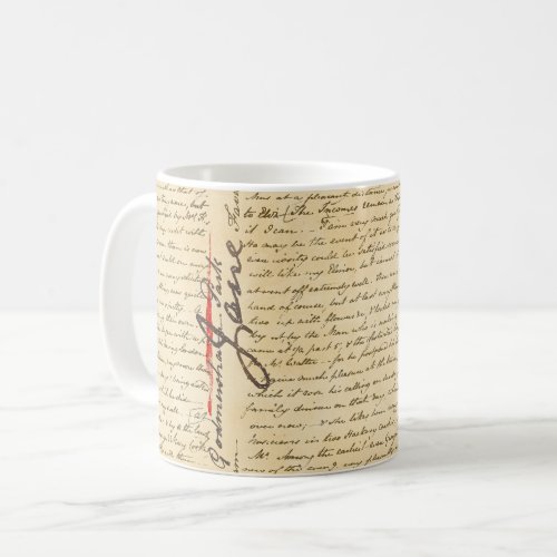 Jane Austen Letter Coffee Mug