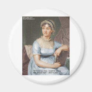 Jane Austen Loved U Less Quote On Gifts & Cards Magnet