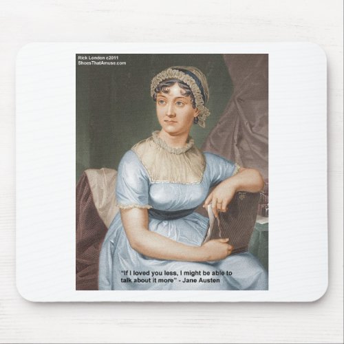 Jane Austen Loved U Less Quote On Gifts  Cards Mouse Pad