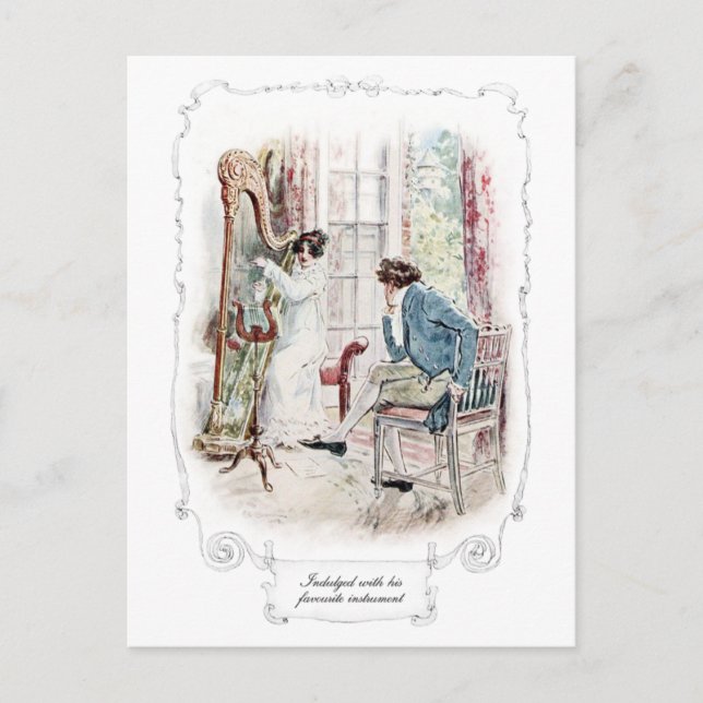 Jane Austen Mansfield Park Illustration Postcard (Front)