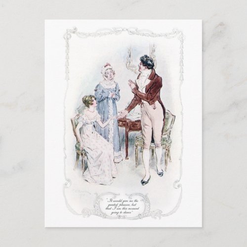 Jane Austen Mansfield Park Illustration Postcard