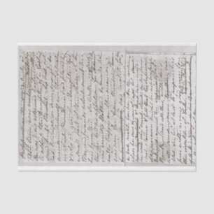 Jane Austen Manuscript 1817 Handwritten Tissue Paper