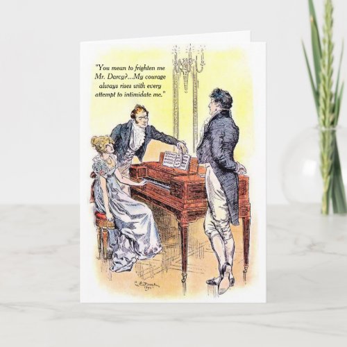 Jane Austen Mr Darcy Pride and Prejudice Courage Card