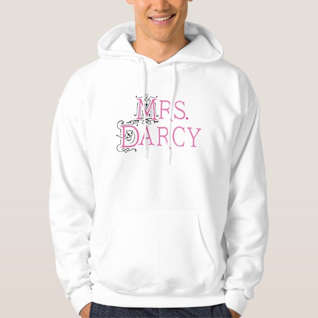 Jane Austen Mrs Darcy Gift Hoodie (Front)