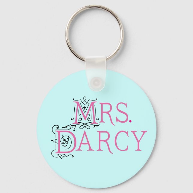 Jane Austen Mrs Darcy Gift Keychain (Front)