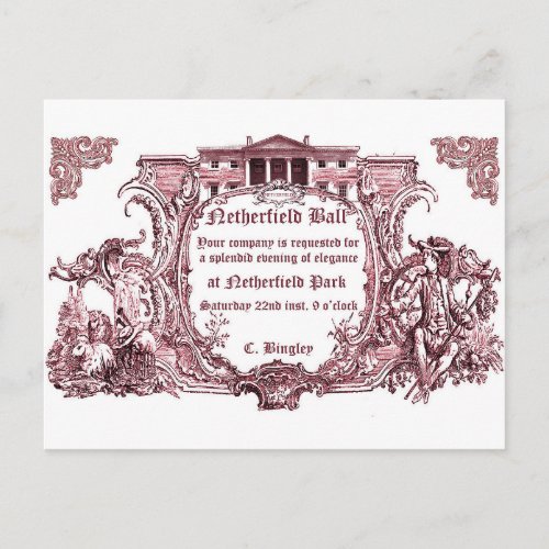 Jane AustenNetherfield Ball Invite Cards