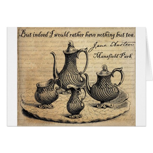Jane Austen: Nothing But Tea Cards (Front Horizontal)