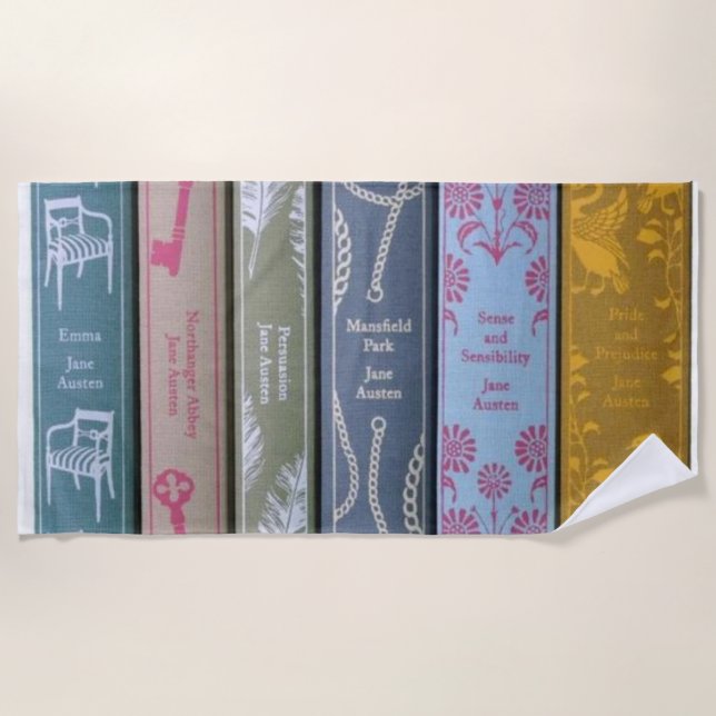 Jane Austen novel Beach Towel (Front)