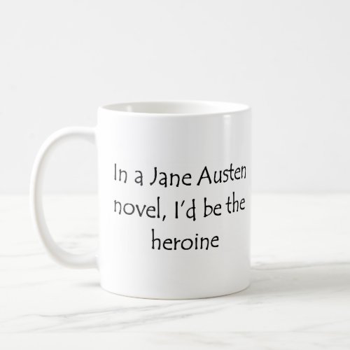 jane austen novel coffee mug