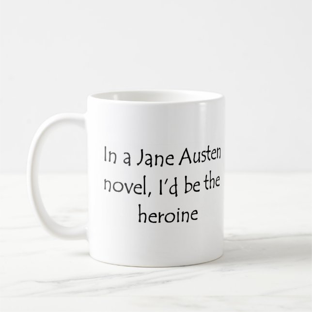 jane austen novel coffee mug (Left)