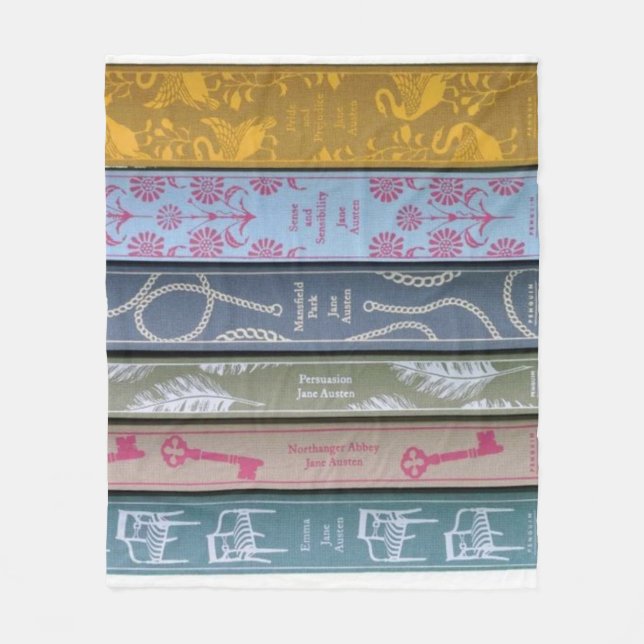 Jane Austen novel Throw Blanket (Front)