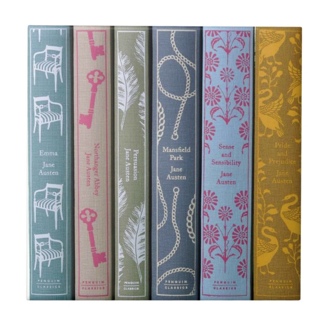 Jane Austen Novels  Ceramic Tile (Front)