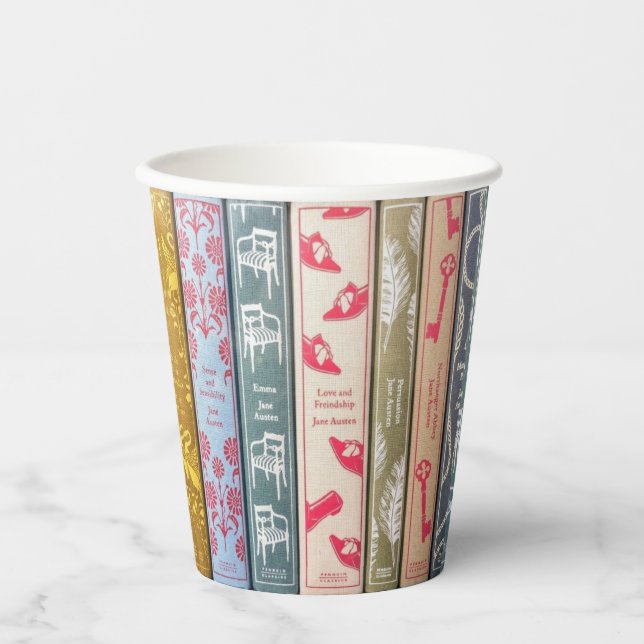 Jane Austen Novels Paper Cups (Front)