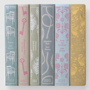 Jane Austen Novels Stone Coaster