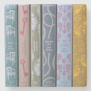 Jane Austen Novels Stone Coaster