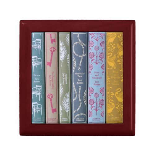 Jane Austen Novels Wooden Jewelry Keepsake Box