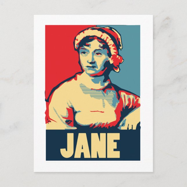 Jane Austen Obama-tized Postcard (Front)