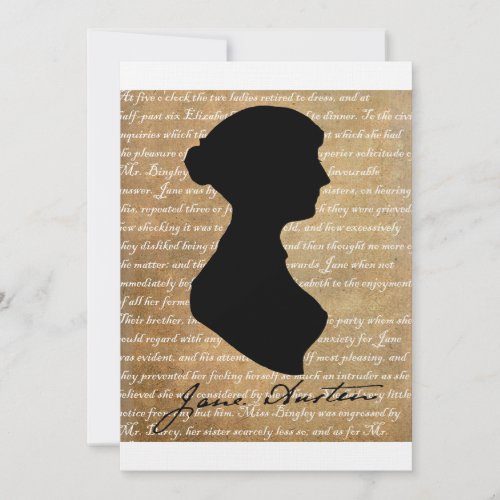 Jane Austen Page Silhouette