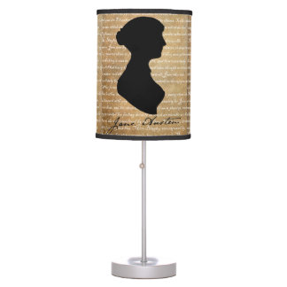 Jane Austen Page Silhouette Table Lamp