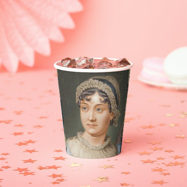 Jane Austen Paper Cups (Insitu)