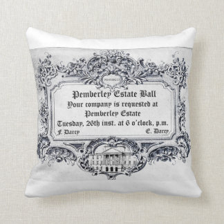 Jane Austen: Pemberley Estate Ball Throw Pillow