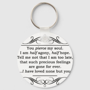 Jane Austen Persuasion Quote Keychain
