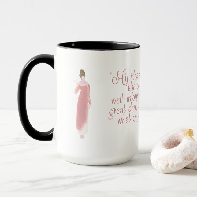 Jane Austen Persuasion Quote Mug (With Donut)